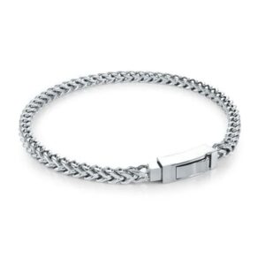 ITALGEM STEEL SQUARE FRANCO BRACELET SMB831-8