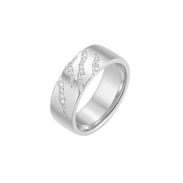 ANIA HAIE SILVER TIGER STRIPE BAND R067-03H-56 - Image 2