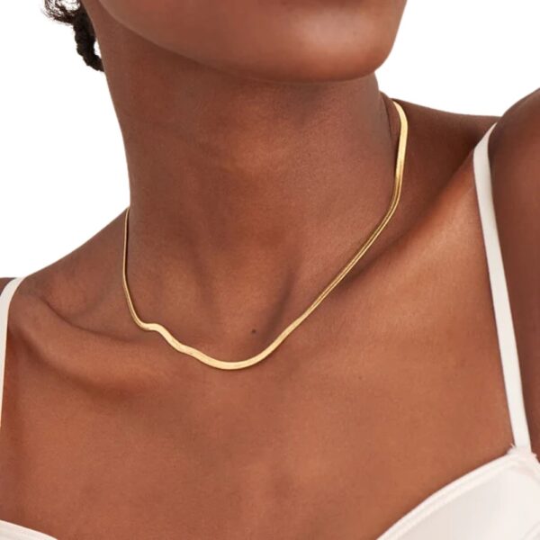 ANIA HAIE GOLD FLAT SNAKE CHAIN NECKLACE N046-01G - Image 2