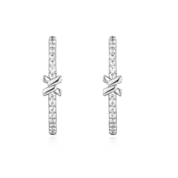 ANIA HAIE SILVER CROSS HOOPS E061-14H - Image 2