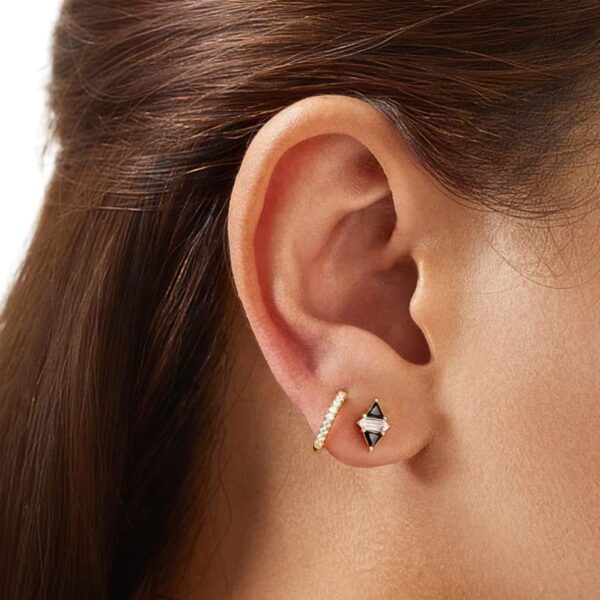 ANIA HAIE GOLD TRIANGLE CUBIC ZIRCONIA STUDS E059-07G - Image 3