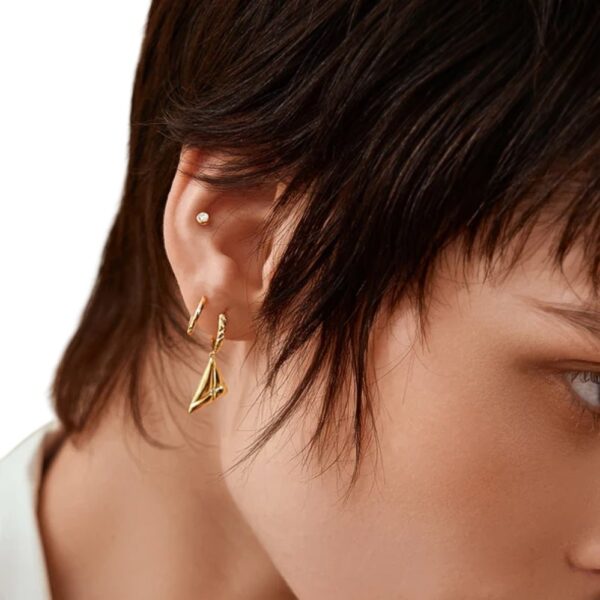 ANIA HAIE GOLD SOLITAIRE CUBIC ZIRCONIA STUDS E059-03G - Image 2