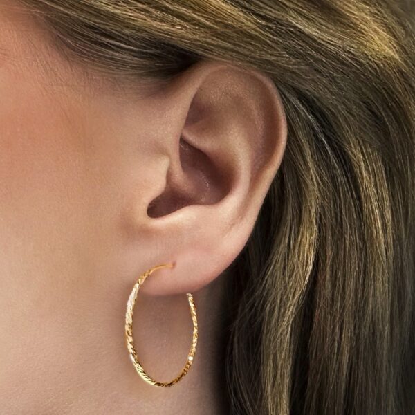 STAINLESS STEEL HOOP EARRINGS 826604-EY - Image 2