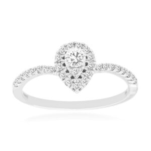 WHITE GOLD DIAMOND ENGAGEMENT RING WC9161D