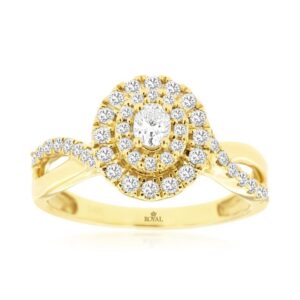 YELLOW GOLD DIAMOND RING H1676D