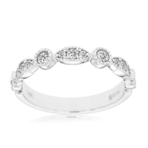 WHITE GOLD DIAMOND WEDDING BAND WC8625D