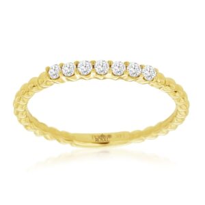 YELLOW GOLD DIAMOND WEDDING BAND C9480D