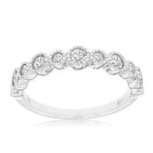 WHITE GOLD DIAMOND WEDDING BAND WC8623D