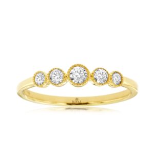 YELLOW GOLD DIAMOND WEDDING BAND H1260D