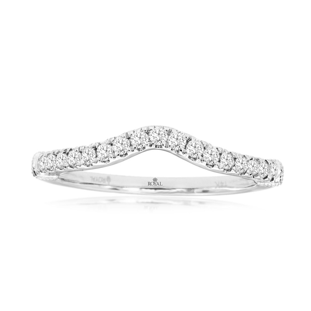 WHITE GOLD CONTOUR WEDDING BAND WH1463D