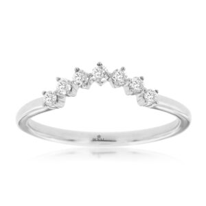 WHITE GOLD DIAMOND CURVED BAND WH1124D