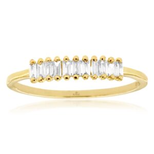 YELLOW GOLD DIAMOND WEDDING BAND H1266D