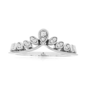 WHITE GOLD DIAMOND CONTOUR WEDDING BAND WH1478D