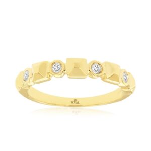 YELLOW GOLD DIAMOND WEDDING BAND H3286D