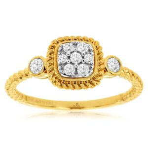 YELLOW GOLD DIAMOND RING C9910D
