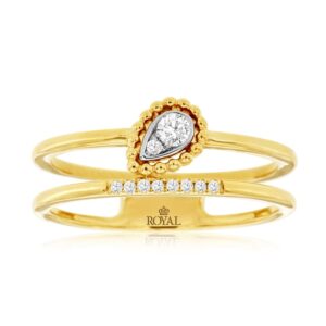 YELLOW GOLD DIAMOND RING C9410D
