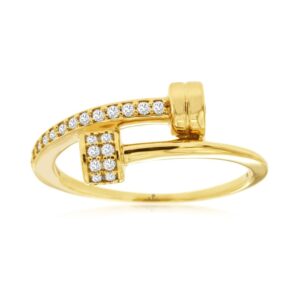 YELLOW GOLD DIAMOND RING C8927D