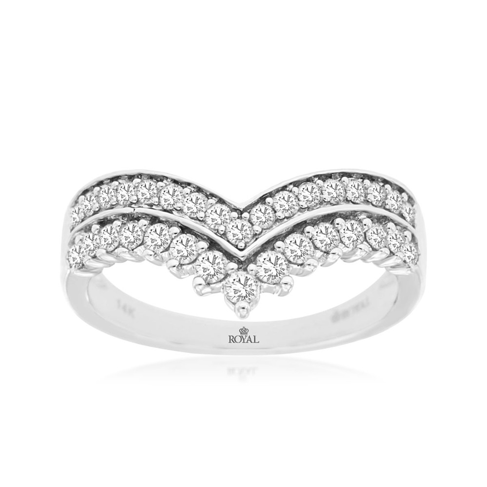 WHITE GOLD DIAMOND CONTOUR RING WH1875D