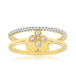 YELLOW GOLD DIAMOND RING H1835D