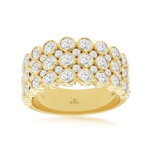 YELLOW GOLD DIAMOND WEDDING BAND C9392D