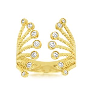 YELLOW GOLD DIAMOND RING C8508D
