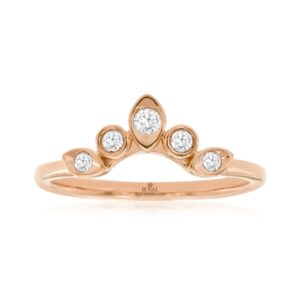 ROSE GOLD DIAMOND CONTOUR RING PH1125D