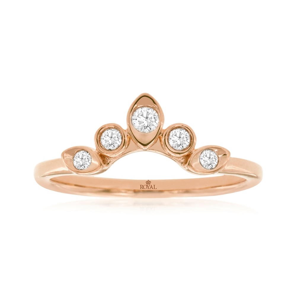 ROSE GOLD DIAMOND CONTOUR RING PH1125D