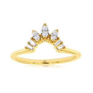 YELLOW GOLD DIAMOND CONTOUR BAND H1612D