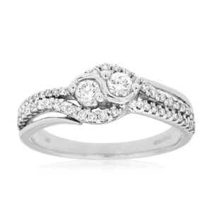 WHITE GOLD DIAMOND ENGAGEMENT RING WC7671D
