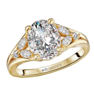 YELLOW GOLD OVAL DIAMOND SEMI-MOUNT 160250-OV200Y