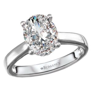 WHITE GOLD HIDDEN HALO SEMI-MOUNT 160236-OV200