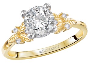 14K YELLOW GOLD HIDDEN HALO SEMI-MOUNT 160282-RD100Y