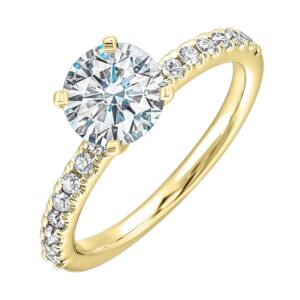 YELLOW GOLD DIAMOND SEMI-MOUNT W0211RN100SM-4Y89