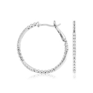 WHITE GOLD DIAMOND HOOPS WH1011D
