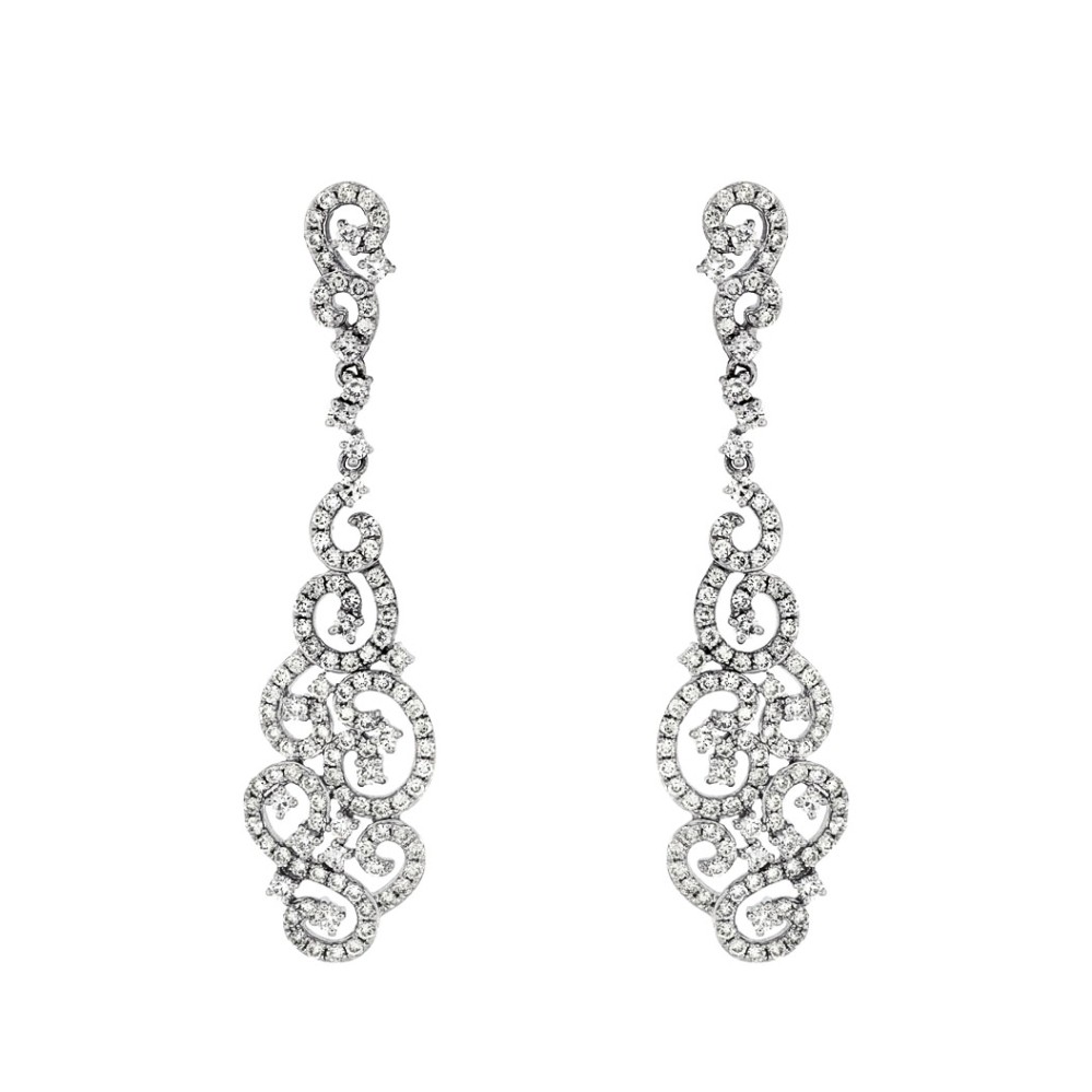 WHITE GOLD DIAMOND EARRINGS WC6717D