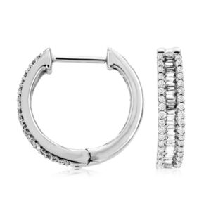 WHITE GOLD DIAMOND HOOPS WH1160D