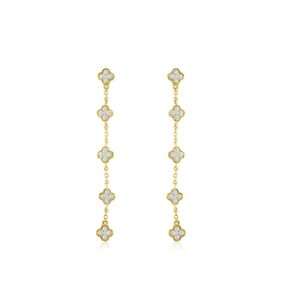 YELLOW GOLD DIAMOND EARRINGS H1298D