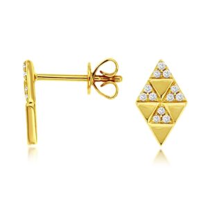 YELLOW GOLD DIAMOND EARRINGS C9790D