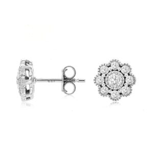 WHITE GOLD DIAMOND EARRINGS WH1864D