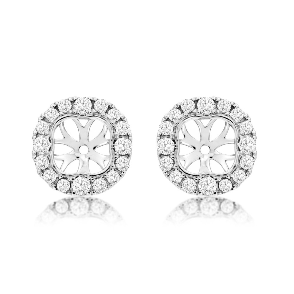 WHITE GOLD DIAMOND EARRING JACKETS WC8785D