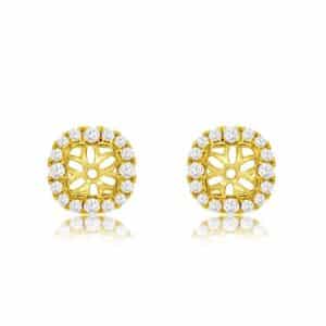 YELLOW GOLD DIAMOND EARRING JACKETS C8784D