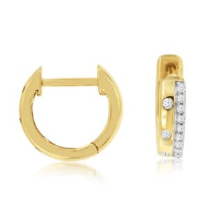 YELLOW GOLD DIAMOND EARRINGS H3274D