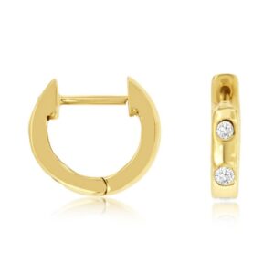 YELLOW GOLD DIAMOND EARRINGS H3275D