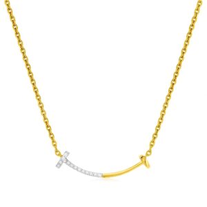 YELLOW GOLD DIAMOND NECKLACE C9573D