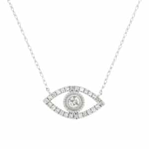 WHITE GOLD DIAMOND EYE NECKLACE WH1900D