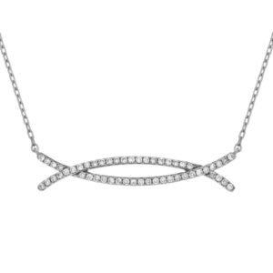 WHITE GOLD DIAMOND NECKLACE WC7079D