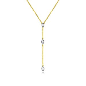 YELLOW GOLD DIAMOND Y NECKLACE C8586D