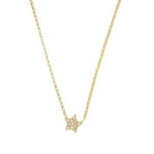 YELLOW GOLD DIAMOND STAR NECKLACE H1879D