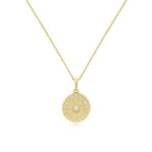 YELLOW GOLD DIAMOND PENDANT H2745D