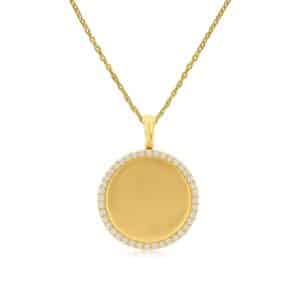 YELLOW GOLD DIAMOND PENDANT H1788D